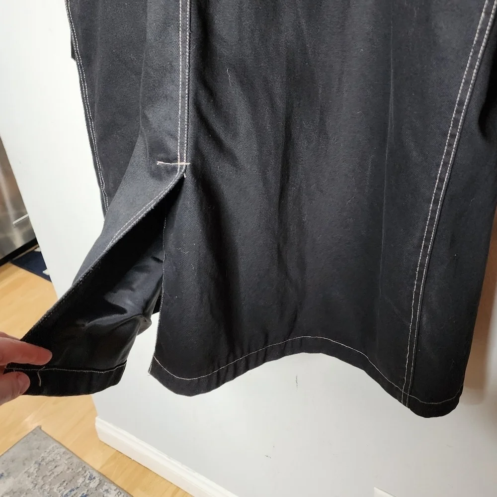 Denim&Co Black Denim Longline Button Jacket Women's Size 1X - Picture 12 of 16